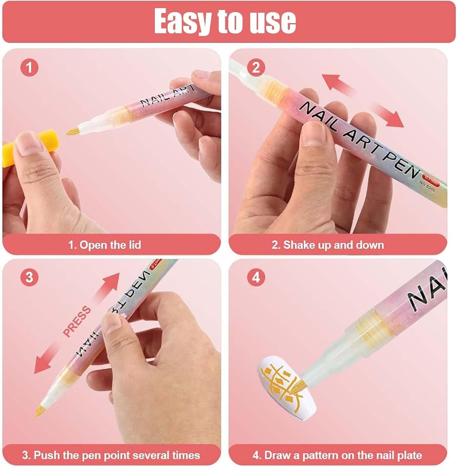 Nail Art Marker Pens | 12 Color Set