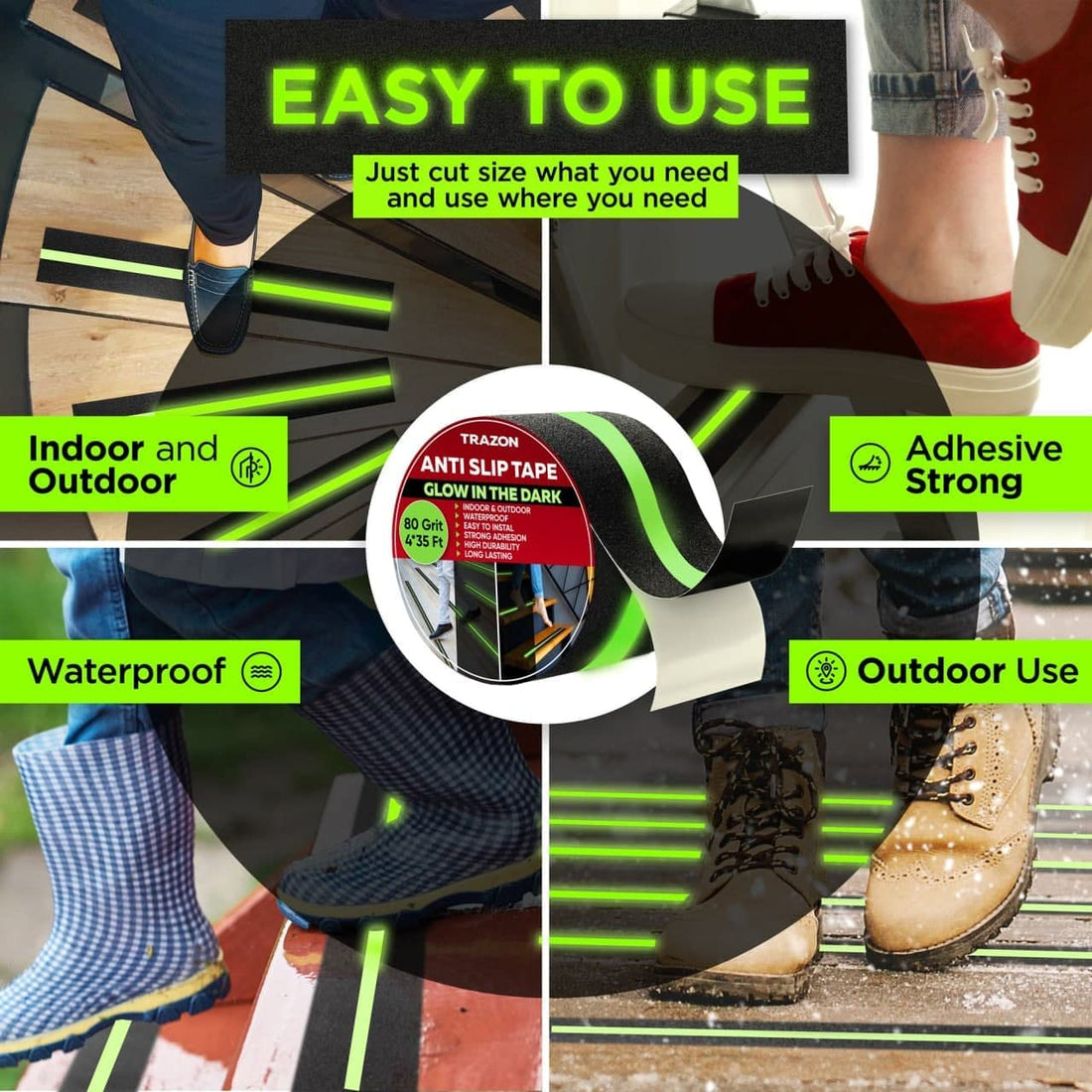 Anti Slip Tape for Stairs Outdoor/Indoor Waterproof 2 Inch X 5 Meter (Buy 1 Get 1 Free)