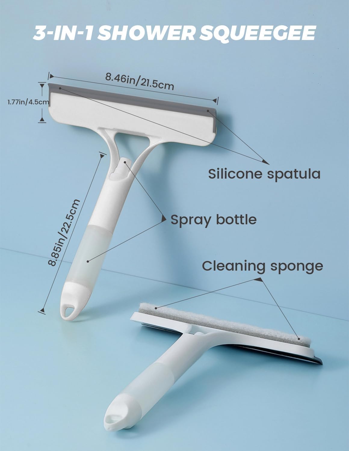 HomelyPicks CrystalClear 2-in-1 Glass & Bathroom Cleaning Wiper