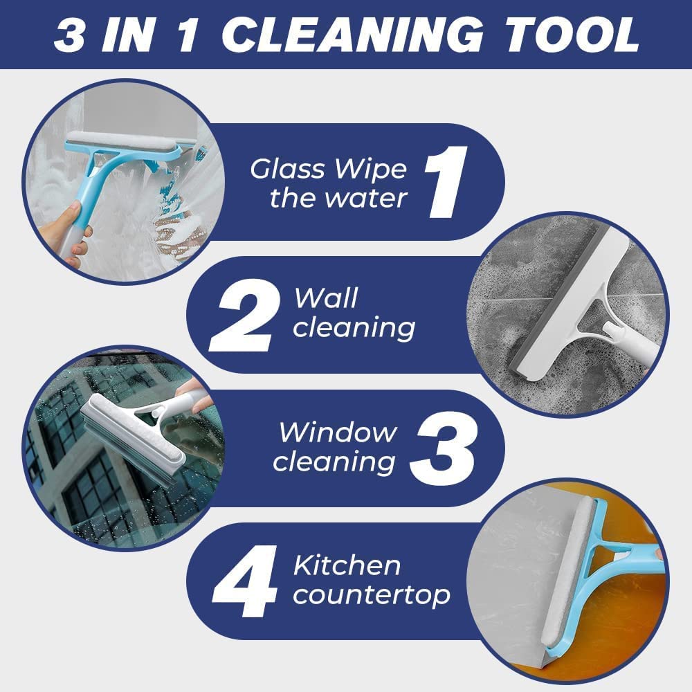 HomelyPicks CrystalClear 2-in-1 Glass & Bathroom Cleaning Wiper