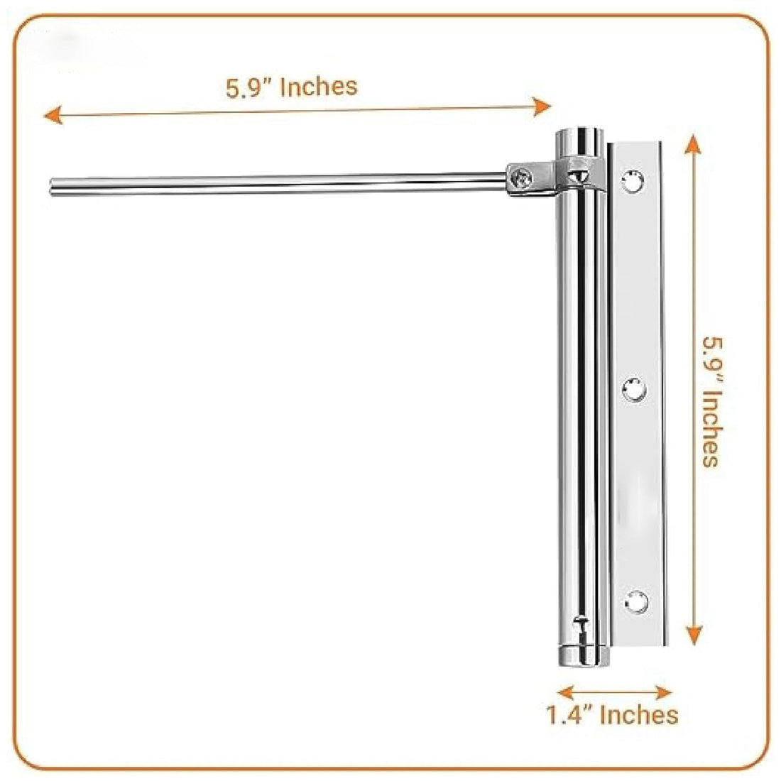 Stainless Steel Automatic Door Closer – Heavy Duty Hydraulic for Home, Office
