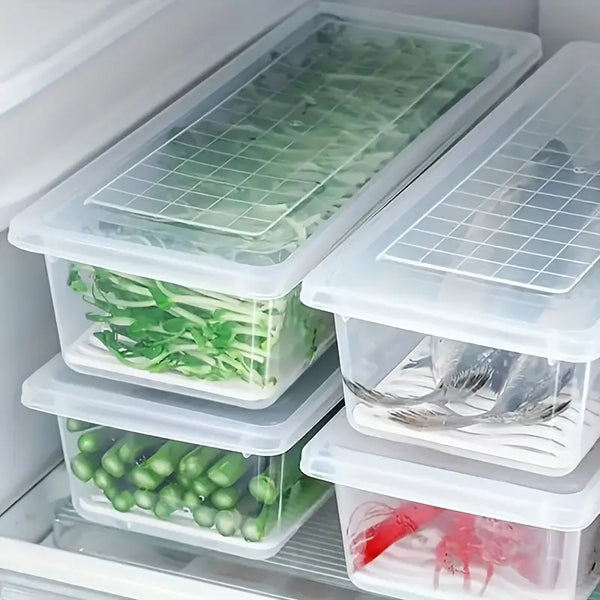 Food Storage Container Set with Lid And Detachable Drain Pan