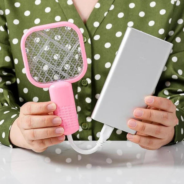 USB Rechargeable Mini Electric Mosquito Killer Racket – Safe & Powerful