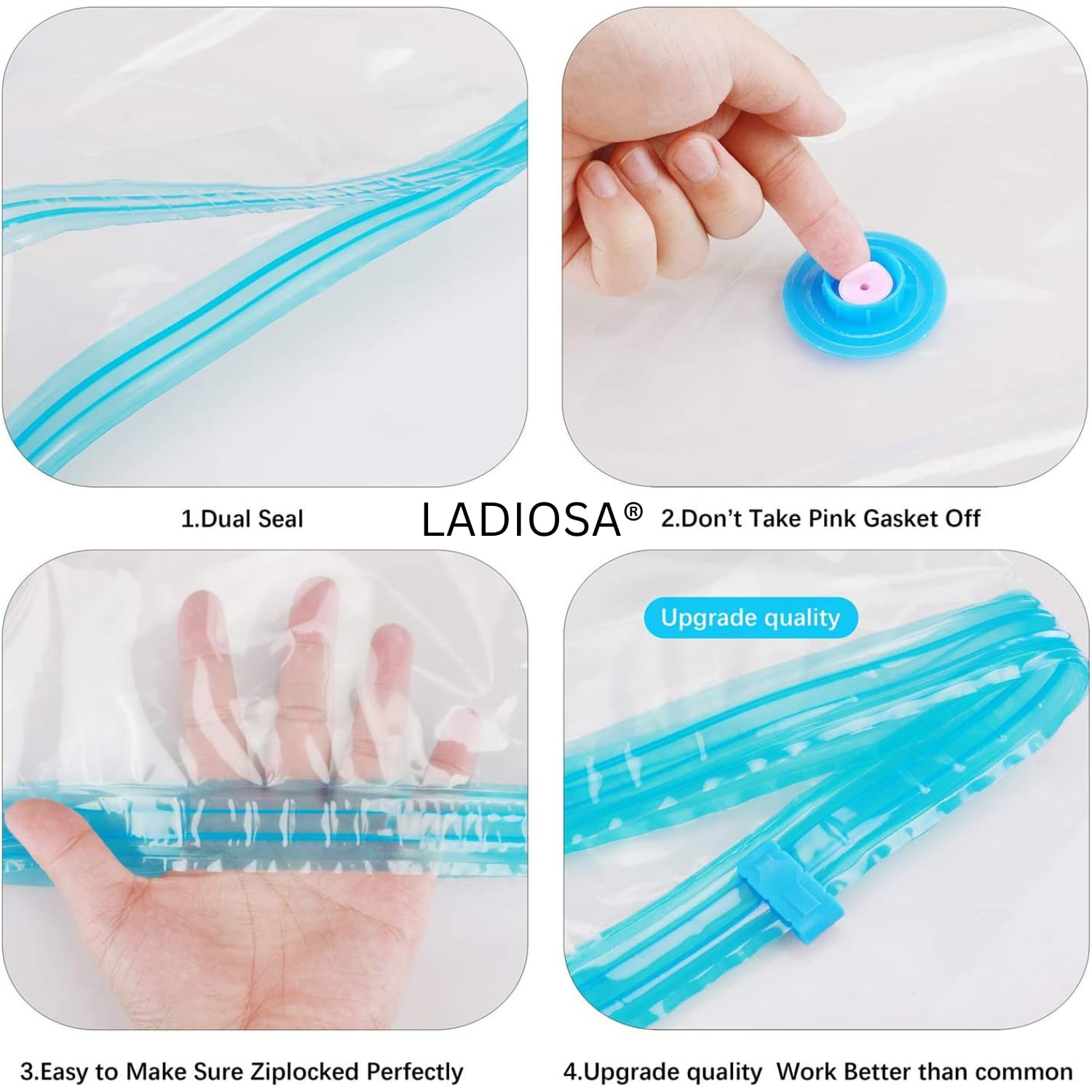 Vaccum Storage Bags (PUMP With PACK OF 5 Bag )