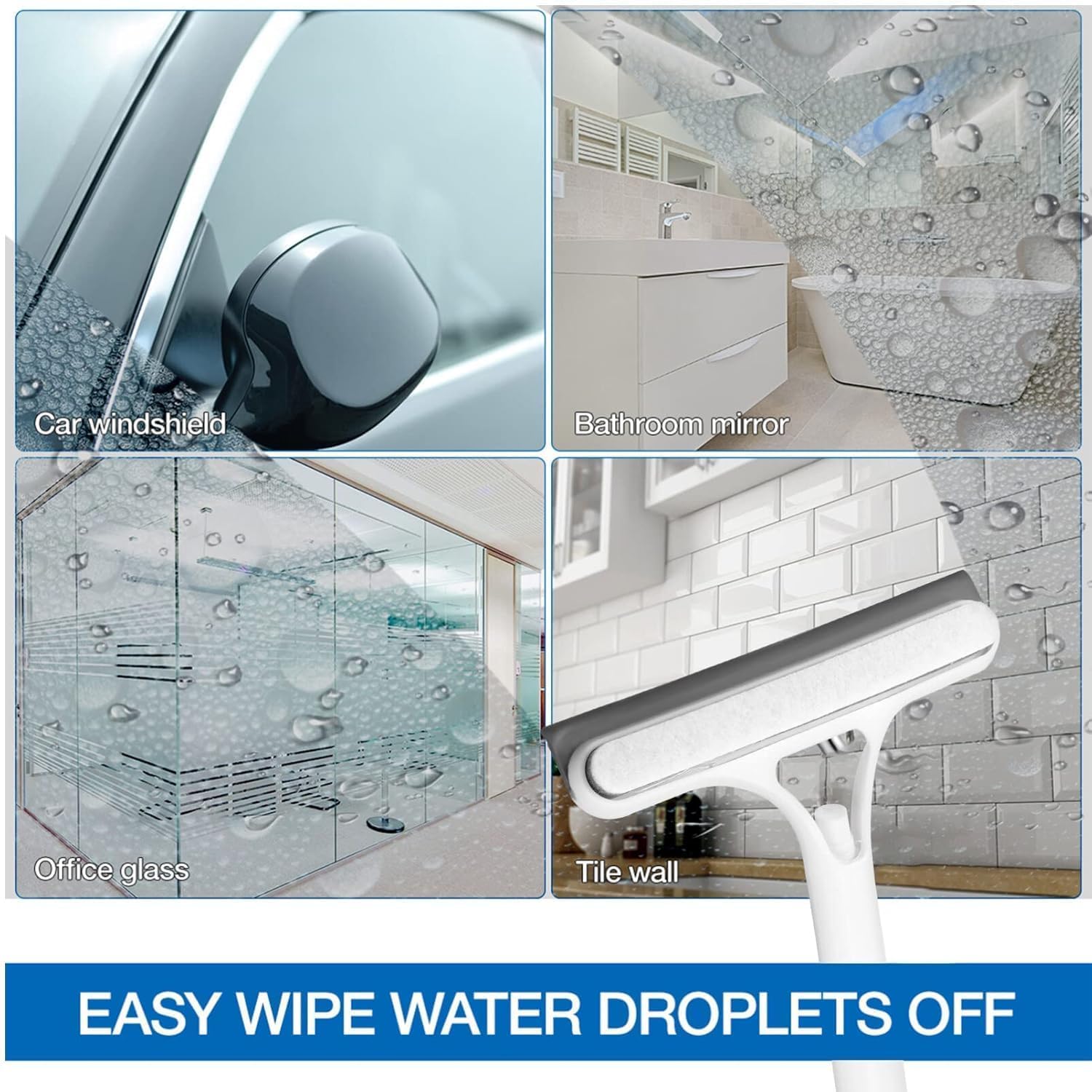 HomelyPicks CrystalClear 2-in-1 Glass & Bathroom Cleaning Wiper
