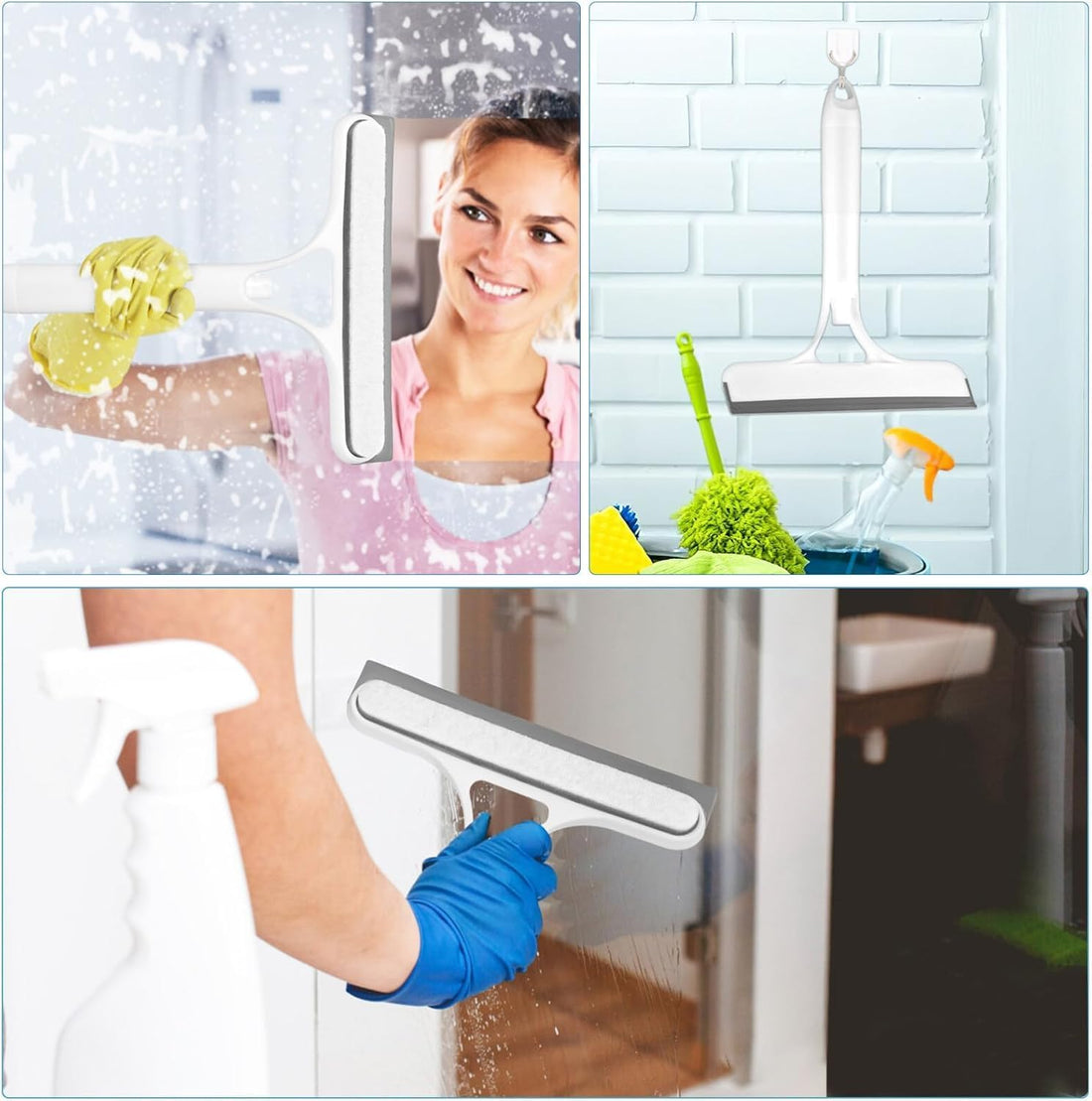 HomelyPicks CrystalClear 2-in-1 Glass & Bathroom Cleaning Wiper