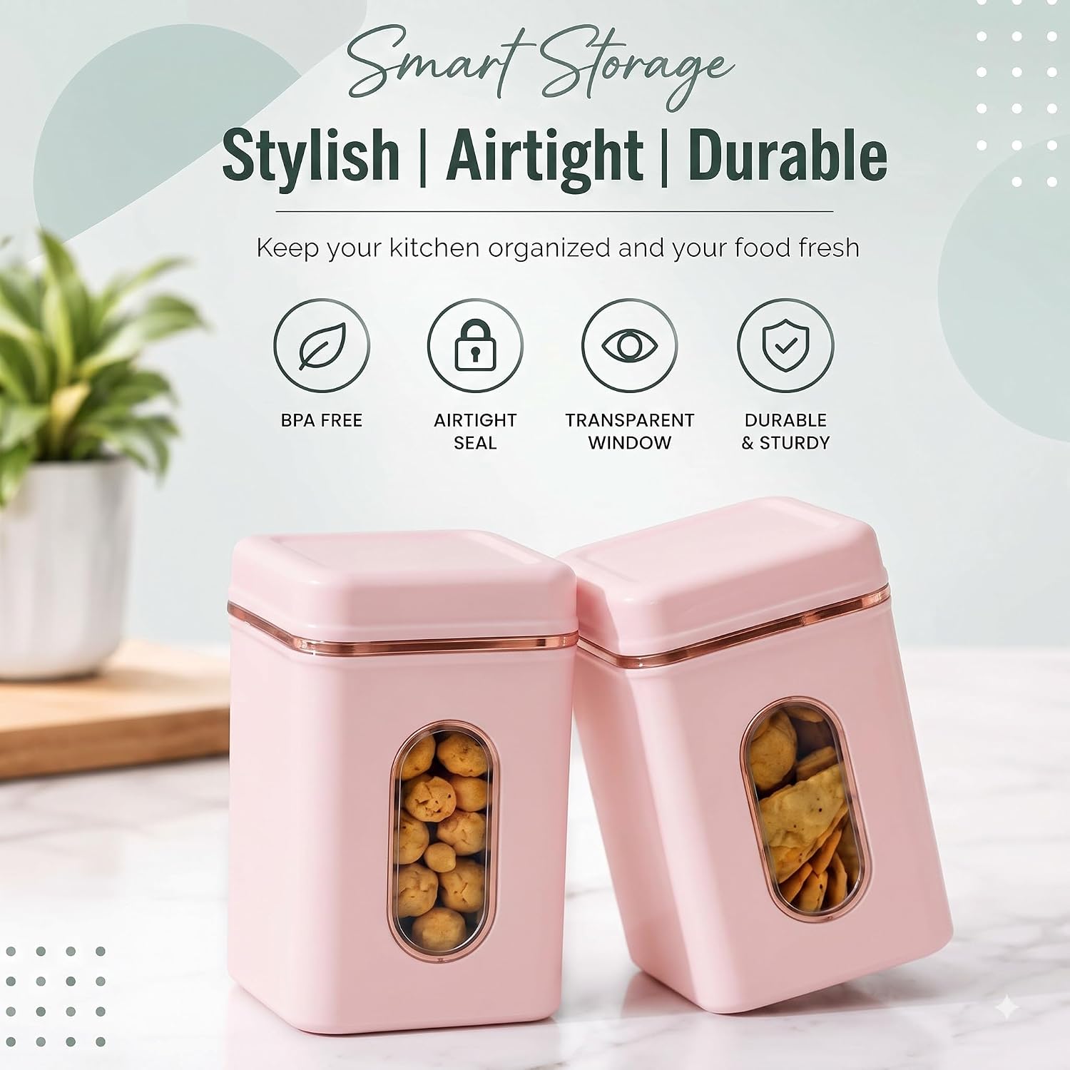Premium Airtight Storage Containers (2 PCS)