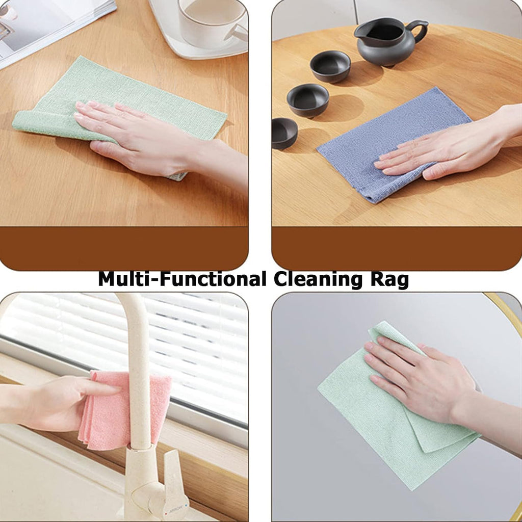 Premium Microfiber Reusable Absorbent Cleaning Cloths - 20 PCS BOX
