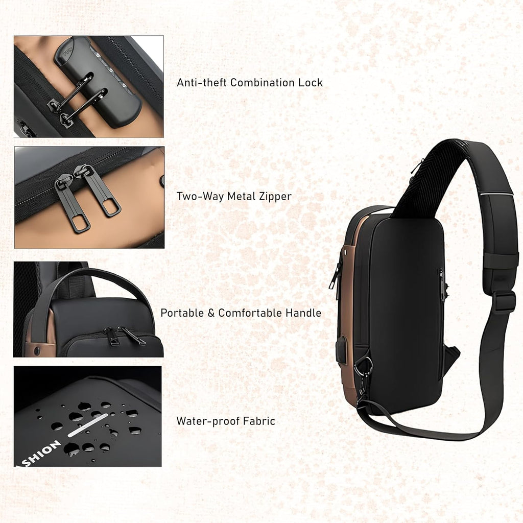 Waterproof Anti-Theft Crossbody Travel Bag – Scratch Resistant & Durable