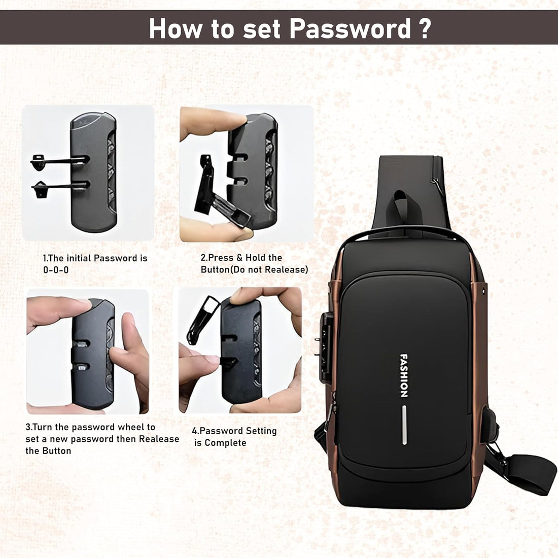 Waterproof Anti-Theft Crossbody Travel Bag – Scratch Resistant & Durable