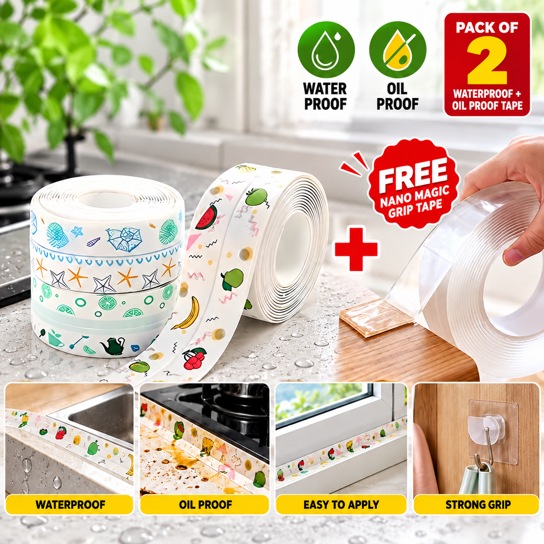 All-Purpose Sealing Tape Combo – FREE Nano Grip Tape