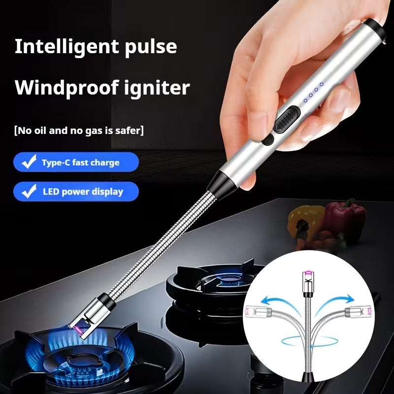 Electric Rechargeable USB Lighter with Flexible Neck