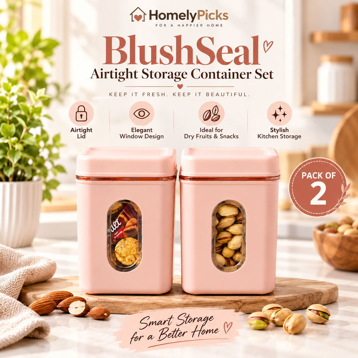 Premium Airtight Storage Containers (2 PCS)