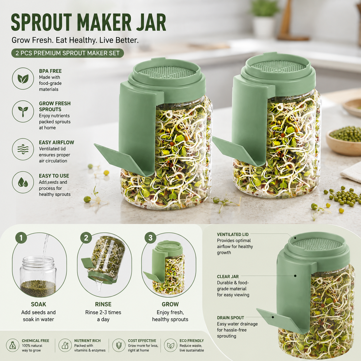 HomelyPicks SproutEasy Buy 1 Get 1 Free