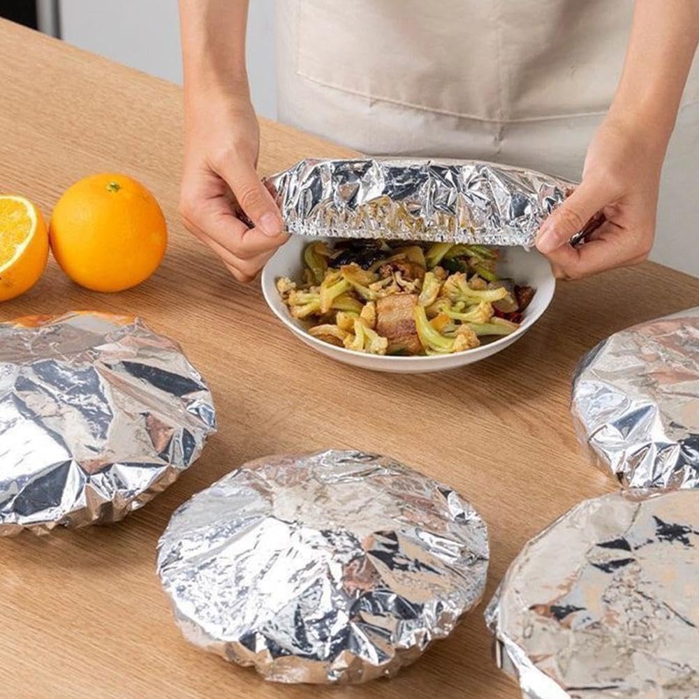 Elastic Foil Food Bowl Covers for Kitchen Storage
