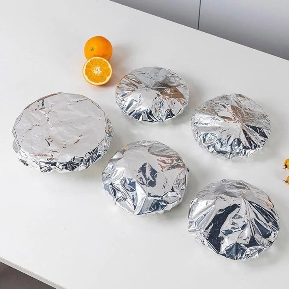 Elastic Foil Food Bowl Covers for Kitchen Storage