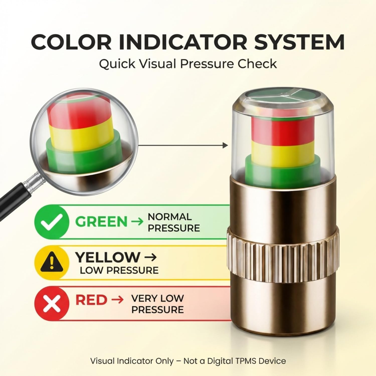 PressureGuard™ - Air Valve Caps | Color Indicator | Universal Fit