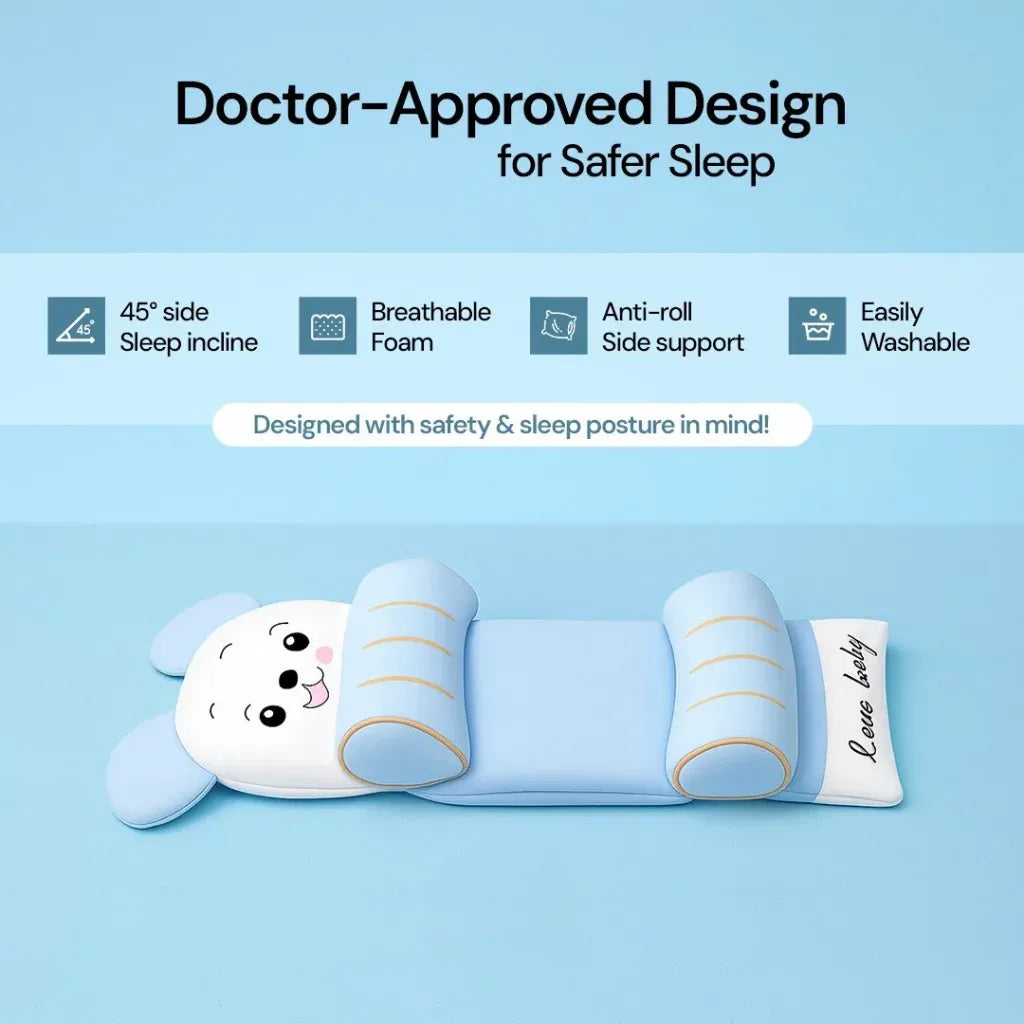 Baby Shaping Head Support Pillow – Soft, Breathable & Anti-Flat Head Pillow