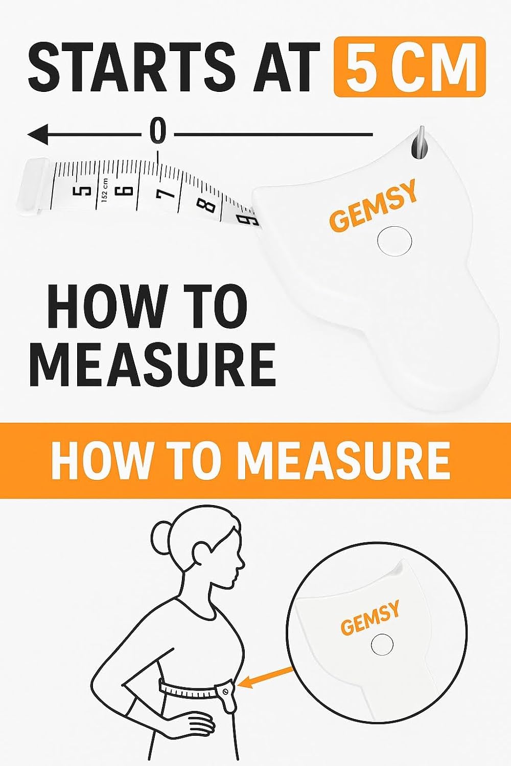 Automatic Retractable Body Measuring Tape with Lock Button