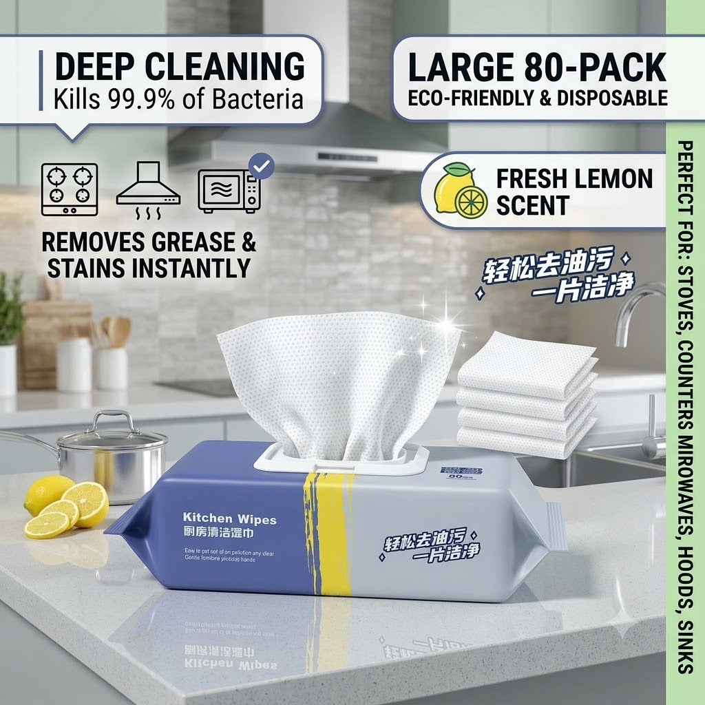 Disposable Kitchen Cleaning Wipes Pack