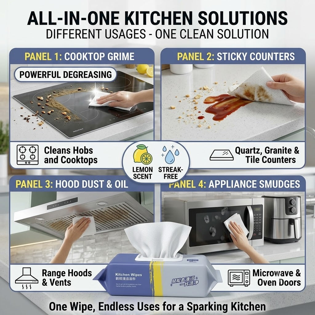 Disposable Kitchen Cleaning Wipes Pack