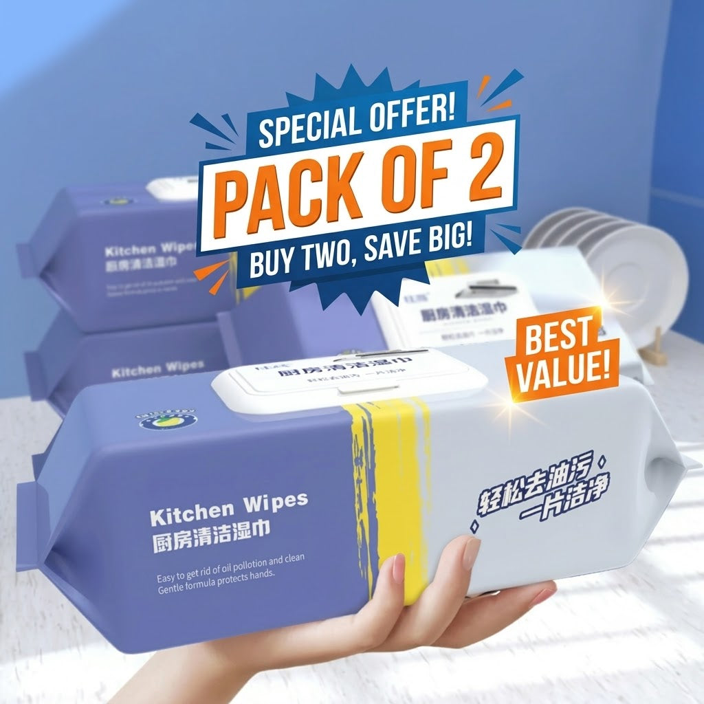 Disposable Kitchen Cleaning Wipes Pack